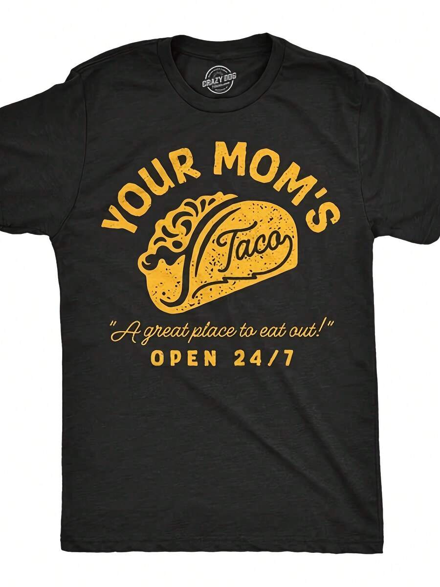 Camisetas Divertidas para Hombre, Camiseta Gráfica Novedosa con Diseño de Tacos de Tu Mamá, Sarcástica, para Restaurante, Imagen 1 de 2, Sudaderas con Capucha Unisex para Parejas 2025 - Negro - Ver 1