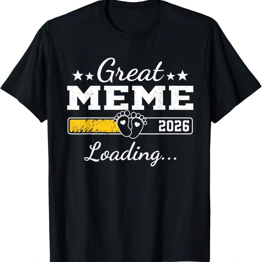 Great Meme 2026 Loading Pregnancy Announcement T-Shirt - Negro - Ver 1