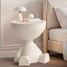 Senmeo Modern Creative Bear-Shaped Plastic NightstandMulti-Functional Storage Furniture – Easy-Assemble For Living Room/Bedroom - 白色 - 查看 8