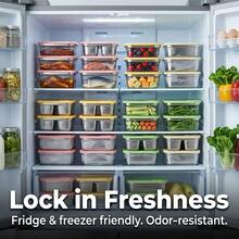 304 Stainless Steel Food Container, Stackable Refrigerator Sealed Fresh-Keeping Box, Fruit And Vegetable Meat Storage Box With Lid, Large Capacity Food Preservation Box, Suitable For Kitchen Food Storage And Organization - Multicolor - View 6