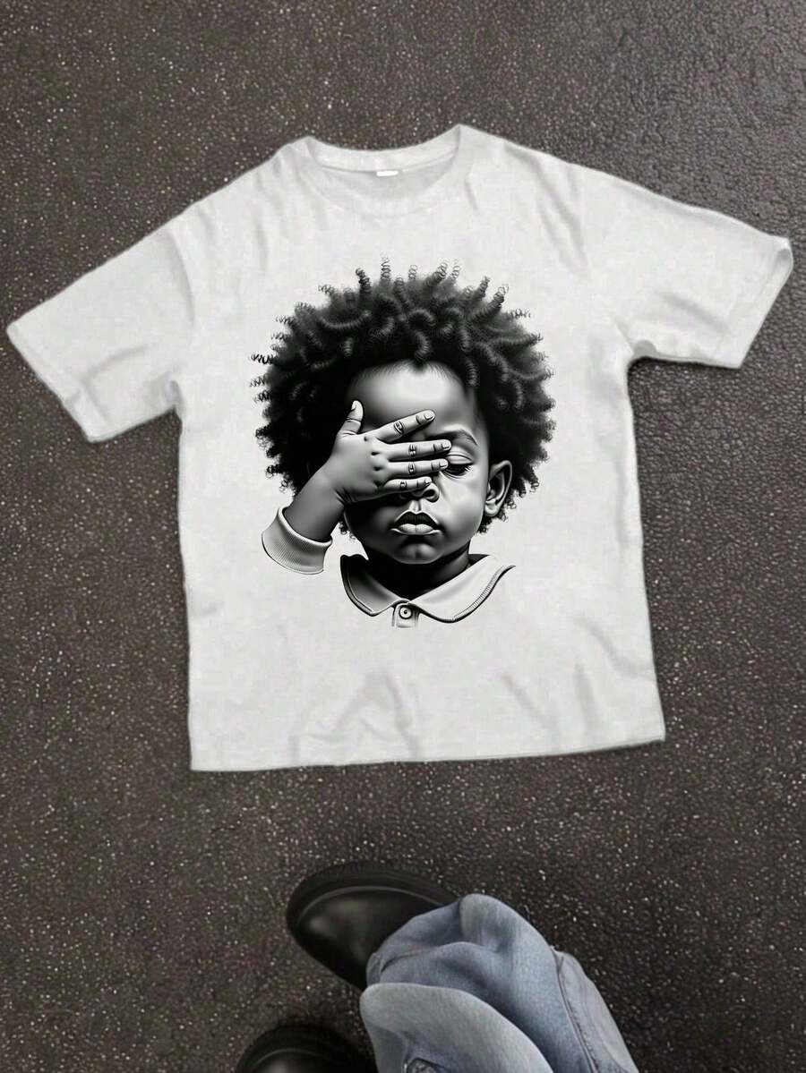 Las últimas camisetas para mujer de 2026Manfinity  Streetwear Creative Hip Hop "Be Yourself" Print Oversized Dropped Shoulder White T-Shirt,playeras de mujer,blusas casuales para dama,Camiseta gráfica de estilo retro-rock,Camiseta gráfica divertida,Prenda masculina de moda,Patrones de anime y dibujos animados - Blanco - Ver 1