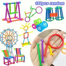 100/200/400pcs Magic Wand Building Blocks Set - Children DIY Construction Blocks, Educational Building Toys, Inspire Imagination, Engineering Kit, Multi-Color & Shape, Birthday/Holiday Gift, Party Favors, Educational Building Blocks - Multicolor - View 15