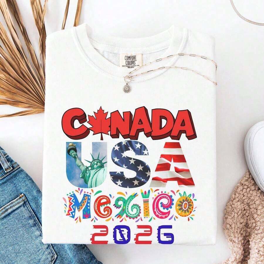2026 World Cup Jersey, Soccer Jersey, USA, Canada, Mexico, Unisex Soccer Jersey, Gift For Soccer Fans | Exquisite Design | Loose And Comfortable | Easy To Match | - 白色 9 - 查看 1