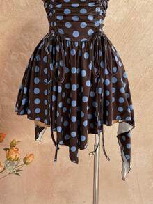 asdSoleia Nuevo vestido mini con cuello en V profundo, cintura con lazo, cuentas de madera y bajo asimétrico, adecuado para fiesta, cita, discoteca, estilo bohemio, vacaciones, ropa de mujer de otoño, vintage, días festivosasd CQT4 - Multicolor - Ver 6