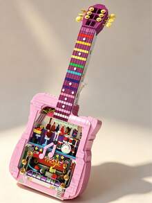The Romantic Guitar/Piano Assembly Set Is A Luxurious Modular Building Toy, A Creative DIY Assembly Kit, With Abundant Accessory Decorations. It Is An Excellent Choice For Couples To Interact And Play Puzzle Games. - Multiple Colors - View 11