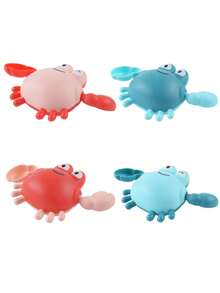 Bộ 4/8 món đồ chơi bơi lội lên dây cót cho thú cưng, hình vịt cao su, cá heo, cua, rùa, đồ chơi tắm và chơi với nước trong phòng tắm. - Vịt cao su + cá heo + rùa + cua (bộ 4 món) - Xem 8