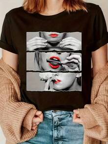 Women T-Shirts - Black - View 7