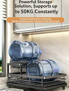 Heavy Duty Dish Drying Rack For Kitchen Countertop - Thick Carbon Steel Structure With Drainage Pipe, High Load Bearing Capacity, Moisture-Proof And Rust-Resistant, Large Capacity For Plates, Bowls, Cups And Cutting Boards, Keeps Kitchen Countertop Neat And Organized - Multicolor - View 7