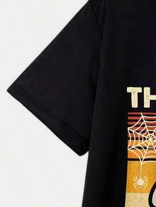 Camisetas para hombre: Camiseta de verano para hombre con estampado divertido de un pequeño fantasma blanco, diseño versátil, informal, deportivo, para actividades al aire libre, de manga corta. - Negro - Ver 7