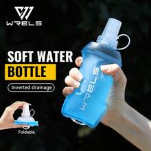 2件組 WRELS 可折疊水瓶，配軟矽膠吸管口，健身運動水壺，適合徒步與騎行水袋 - 查看 7