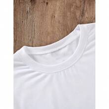 Camiseta casual de manga corta para mujer - Blanca con estampado de corazones, texto en francés y diseño de velero, cuello redondo. - Blanco - Ver 4