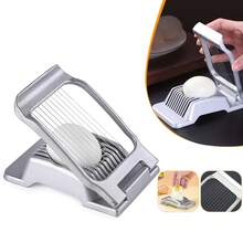 Cortador Multiusos de Aluminio con Alambre de Acero Inoxidable, Rebanador para Huevos Duros, Fresas y Todo Tipo de Frutas Blandas, Herramienta Resistente de Cocina - Gris - Ver 7
