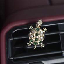 1/2/4pcs New Cute Rhinestone Turtle Car Air Vent Clip Decor, Fits Various Car AC Vents, Funny Lucky Turtle Decor Clip, Suitable As Gift - New Version Of Turtle - View 6