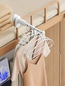 5-Hole Retractable Travel Clothes Hanger Rack, Adjustable Space-Saving Drying Rack With Rotating Clips - Suitable For Dorm, Bathroom And Closet, White Plastic Hanger - For Travelers, Home Hanging Clothes | Multifunctional Folding Drying Rack | Sturdy Grip Function, Retractable Clothes Rack No Drilling Needed For Balcony, Window, Villa Wall - Multicolor - View 15