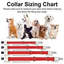 Corduroy Dog Collar With Dog Bow Tie, Soft Quick Release Basic Dog Collars For Small Medium Dogs, Large Dogs, Adjustable Dog Collar - Red - View 2