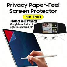 1pc Matte Privacy Screen Protector, Full Screen Coverage Curved Edge Design, Non-Glass Matte Texture, Anti-Peeping Anti-Scratch Anti-Drop, Sensitive Touch, Fingerprint Resistant, Compatible With Ipad 11th Gen A16 2025, 10th Gen 10.9", Air 11" M2/M3/M4 2024/2025 - Black - View 9