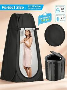 Portable Toilet Set (Including Automatic Pop-Up Privacy Tent) - Extra Large Adult Camping Portable Toilet, Also Serves As Outdoor Shower And Changing Room; One-Click Quick Open, Washable Folding Design, Foldable Toilet Tent Set With Dedicated Storage Bag, Suitable For Camping/Hiking - Multicolor - View 3