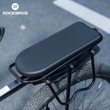 ROCKBROS 1 miếng đệm yên sau xe đạp, đệm ngồi cho người ngồi sau bằng da, tháo lắp nhanh, dành cho xe đạp leo núi/xe đạp đường trường. - màu đen - Xem 1