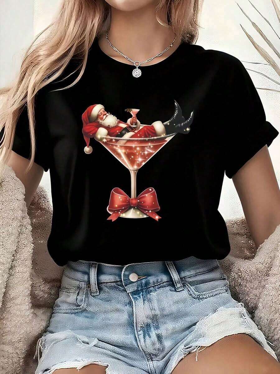 Y2Y Women's Casual Short Sleeve T-Shirt - Spring Outfits For Women, Cotton Clothing For Women, Cute Blouses | Exquisite Design | Loose And Comfortable | Easy To Match | - 黑色 - 查看 1