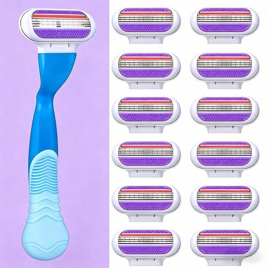 Dụng cụ triệt lông, bộ đồ du lịch, máy cạo lông vùng bikini chuyên dụng cho nữ, lưỡi dao an toàn ba lớp, đầu lưỡi thay thế được dùng cho vùng kín, nách và chân. - Nhiều màu - Xem 1