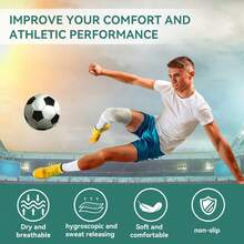 ZXOLDZX 2/4/6 Pairs Men's Soccer Socks Grip Pads Non Slip Football Baseball Soccer Socks For Men Women - 4雙/2黑2白 - 查看 6