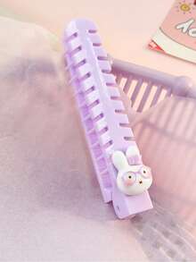 New Rabbit Shaped Foldable Comb, Cute Compact Portable Hair Brush For Students, Women Hair Massage Comb - Multicolor - View 11