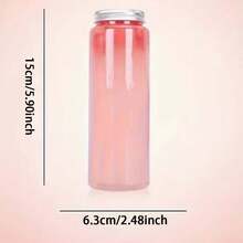 400ml Juice/Beverage Bottle, Round Transparent Bottle With Lid, Suitable For Milk Tea, Juice - View 3
