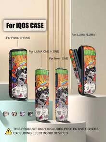 1PC For IQOS ILUMA ONE/ I One/New Iluma I One, ILUMA/Iluma I ,ILUMA PRIME/Iluma I Prime Protective Case Full Protection Anti-Drop Fashion Personalized Graffiti Leather Case Anti-Scratch Anti-Rub Anti-Pressure Anti-Shock PU+PC Splicing Hard Shell Precise Hole Position Leather Case Couple Style Multiple Colors Available Gift For Self-Use Storage Box - 1 - View 3