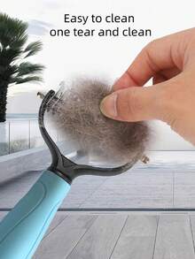 Large/Small Pet Dematting Comb, Double Sided Dog Grooming Rake Brush For Dogs & Cats, Stainless Steel Blades, Non‑Slip Handle Pet Shedding Tool,Dog Rake Brush ,Cat Dematting Tool,Double Sided Pet Grooming Rake,Remove Matted Fur,Pet Hair Knot Cutter - Multicolor - View 8