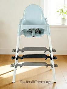 1pc Adjustable Non-Slip Baby Stroller Footrest, Universal Fit Infant Highchair Footboard - Black - View 5