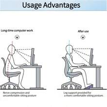 1pc Adjustable Height Ergonomic Rocking Foot Massager, Suitable For Office/Study/Living Room, Relieves Fatigue, Perfect Holiday Gift For Leaders And Relatives - Black - View 3