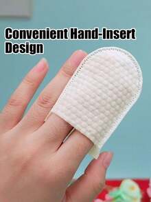 120Pcs Soft U-Shaped Touch Pads - Makeup Remover Pad With Finger Inserted, Cleaning Cotton, Suitable For Makeup Remover And Nail Care - Non-Alcoholic, Ideal For Cleansing And Skin Care Preparation, Skin Care Accessories - Cotton Pads - View 5