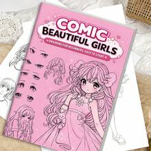 1 Piece Anime Girl Drawing Practice Sketchbook, Coloring Book Suitable For Students Back To School, Graduation Season, Painting Learning, New Year Holiday Birthday Small Gift - Multicolor - View 6