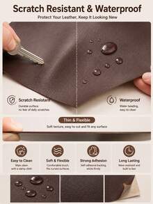 50cm Wide Self-Adhesive Leather Repair Patch, Removable Large Leather Tape Suitable For Sofa, Car Seat, Furniture, Headboard, Waterproof Scratch-Resistant Soft Packaging Decoration (Multiple Colors Available) - Leather - View 4