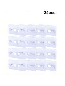 8/16/24/36pcs Easy To Install Shelf Brackets, No Drilling Design, Durable Plastic Brackets, Suitable For Home Decor - Transparent - View 12