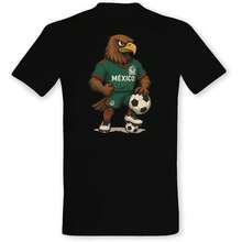 2026 Foreign Trade: Men's And Women's Pure Cotton Short Sleeve T-Shirt With World Cup Mascot Print, Loose Casual Sports Shirt - 黑色 - 查看 12