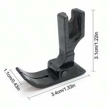 Kaki Penekan Datar Baja Titanium Hitam Baru dengan Elastisitas untuk Kain Rajut Tipis, Aksesori Mesin Jahit - Kaki penekan mata kecil hitam 1 - View 5