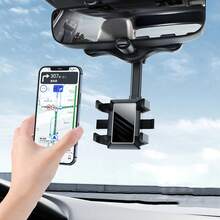 Dudukan Ponsel Mobil Universal yang Dapat Diputar dan Diperpanjang untuk Kaca Spion Belakang, Dudukan Ponsel untuk Dash Cam/GPS Navigasi - A - View 5