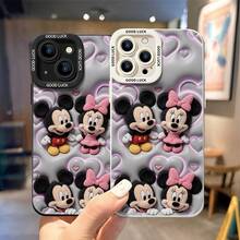 Disney Mickey & Minnie Mouse Phone Case, Pink Heart Protective Cover. Compatible With IPhone 17, 16, 15, 14, 13, 12, 11 Pro Series And Galaxy S22, S23, S24, S25 Models, Featuring Plush-Style Mickey And Minnie Against A Grid Of Pink Hearts, Perfect For Romantic Disney Fans, Ideal For Birthdays, Holidays, Anniversaries, Graduation Gifts, Or Any Special Occasion To Surprise Family, Friends, Classmates, And Loved Ones. - 黑色 - 查看 4