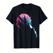 Camiseta casual de manga corta con cuello redondo para hombre, para uso diario, camisetas con temática de anime, más vendidas, de algodón puro, transpirable, camisetas de manga corta para padres e hijos, lavables a máquina. Ropa de verano suave y elástica con cuello redondo, lavable a máquina, camiseta con estampado. Y2k Camiseta Verano Camisa De - Blanco - Ver 10