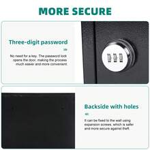 Large Lockable Parcel Box, Weatherproof Combination Lock Parcel Drop Box, Wall Mountable Outdoor Delivery Box With Secure Front Access For Multiple Packages - Single Piece - View 4