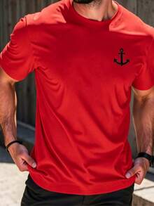 Playera de mujer, estilo Y2K, a la moda, novedad 2026, linda y casual.Camiseta de manga corta con cuello redondo y diseño sencillo para hombres180g(S-XXXL) - Rojo - Ver 10