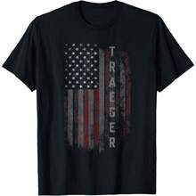 Traeger Family American Flag T-Shirt - Black - View 1