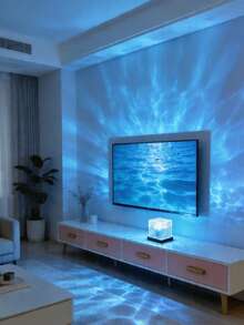 Water Wave Projection Lamp, Crystal Cube Water Ripple Atmosphere Light With Remote Control RGB Ocean Wave Projector, Create Cozy Bedroom Ambiance - Water ripple - View 9