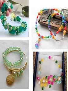 600Pcs 3mm AB Color Faceted Crystal Glass Beads, Rondelle Loose Spacer Beads For Jewelry Making DIY Crafts Wind Chimes Suncatchers Bracelets Necklaces - Multicolor - View 6