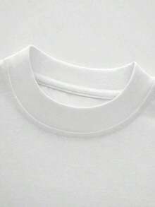 Modern And Minimalist Cotton T-Shirt For Women With Cute Bear Print, Thick Cotton T-Shirt For Women For Christmas (PC) Casual For Everyday Wear - 白色 - 查看 3