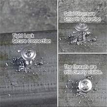 50入 M4.2 鍍鋅碳鋼大扁頭自攻螺絲，13/16/19/25/32/38/50mm 全螺紋鑽尾螺絲，適用於 DIY、金屬板、木材、乾壁、家具與電器維修、居家修繕節日禮物 - A - 查看 8