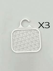 3 piezas Organizador de fregadero impreso en 3D - Estante multifuncional de PETG para esponjas, cepillos y paños de cocina, con marco reforzado, para secar paños, fácil de limpiar, soporte para esponjas, jabón y cepillos, accesorios de cocina - A - Ver 9