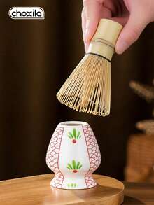choxila 5pcs Matcha Tea Set, Including Matcha Whisk (Tea Whisk), Whisk Holder, Matcha Scoop, Matcha Bowl, Matcha Sifter, Bamboo Matcha Powder Stirrer And Portable Matcha Tea Brewing Tools. Ideal For Daily Use In Japanese Tea Ceremony, Tea Enthusiasts, Kitchen And Dining, Also A Great Gift For Friends, Significant Others Or Mother's Day. - Matcha Set - View 5