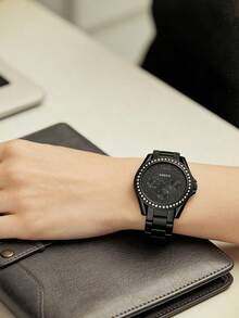 Reloj analógico negro Riley de Fossil para mujer ES4519 - Negro - Ver 3